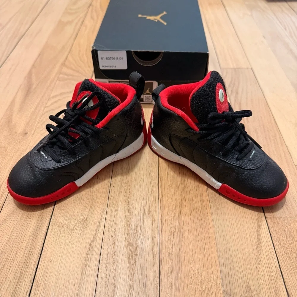 Jordan Jumpman Pro Black White University Red Toddler Sneakers Size 9c